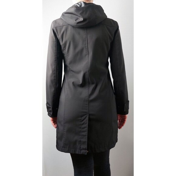 Black Scuba Spring/Fall Zipper Coat with Hood, Small - Picture 5 of 12